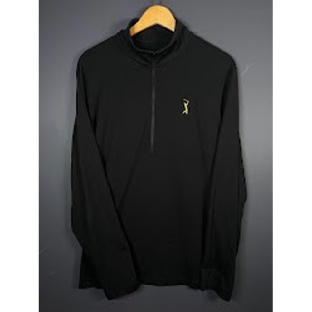 Lululemon Mens Large Players Golf Metal Vent Tech 1/2 Zip Golf Pullover Black